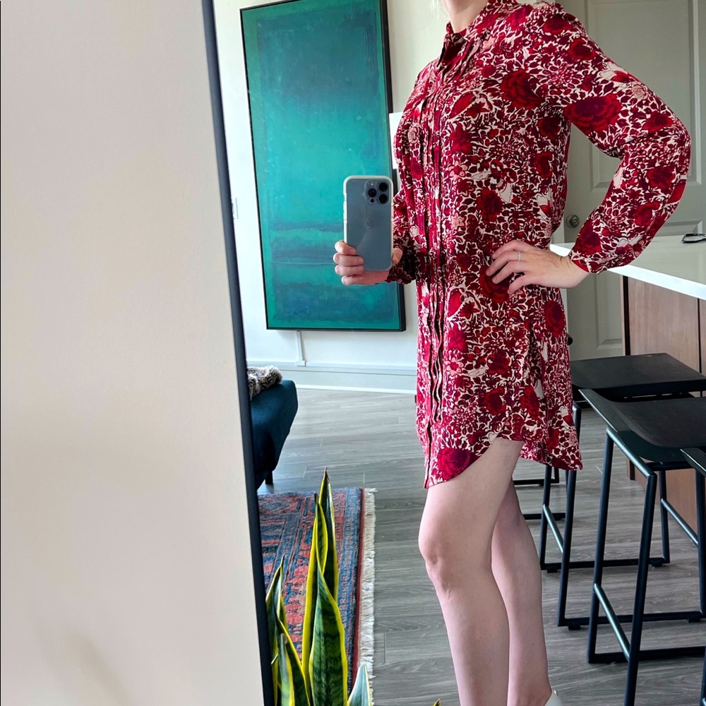 ToryBurch - BoHo - Beautiful Floral Dress - Vibrant Red - Size 2 - Flowy Fab